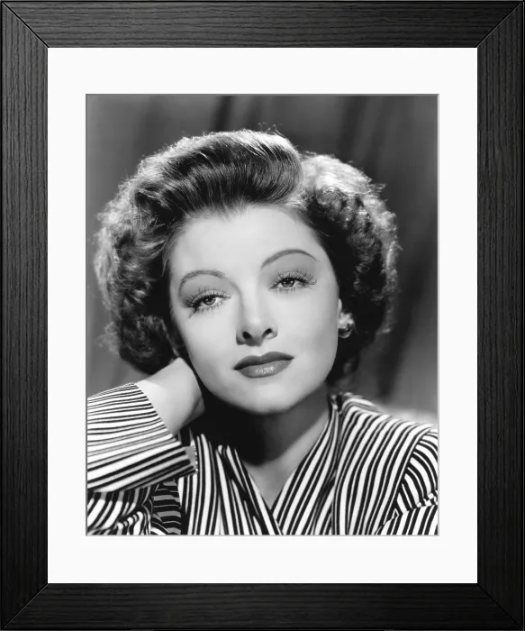 Framed Print : Myrna Loy, MGM portrait, circa 1944