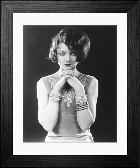 Framed Print : Myrna Loy, Warner Bros. portrait, late 1920s