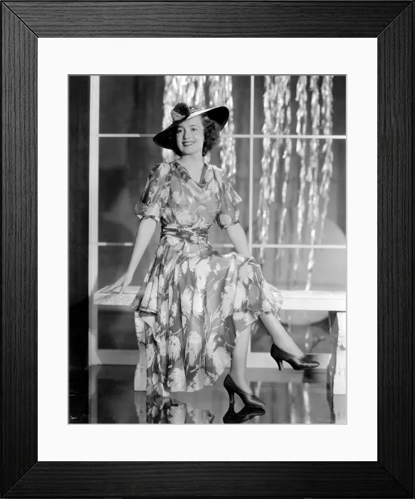 Framed Print : Olivia De Havilland in a grey chiffon afternoon frock, 1937 Framed Print : Olivia De Havilland in a grey chiffon afternoon frock, 1937