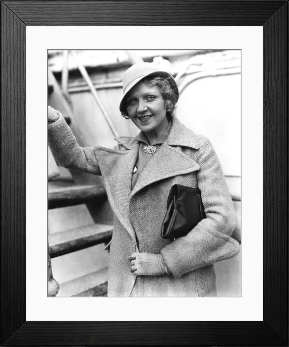Framed Print : British stage and screen star Betty Balfour, arriving in New York on the S.S. Berengaria, February 10, 1933