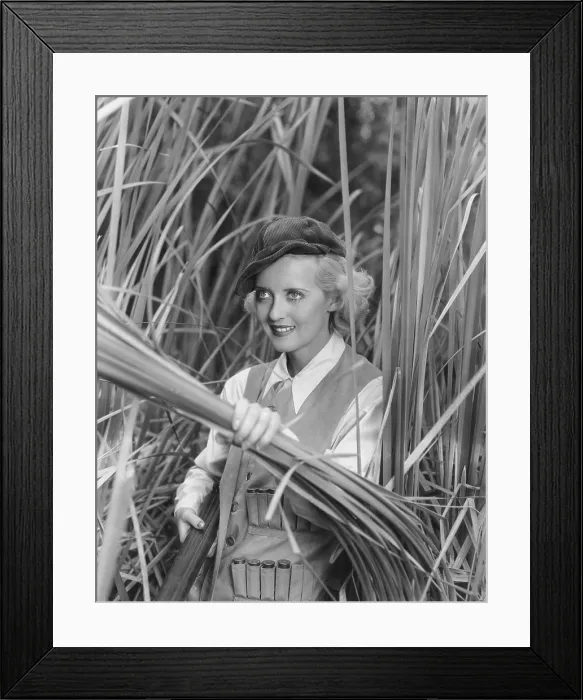 Framed Print : Bette Davis on the hunt, 1932