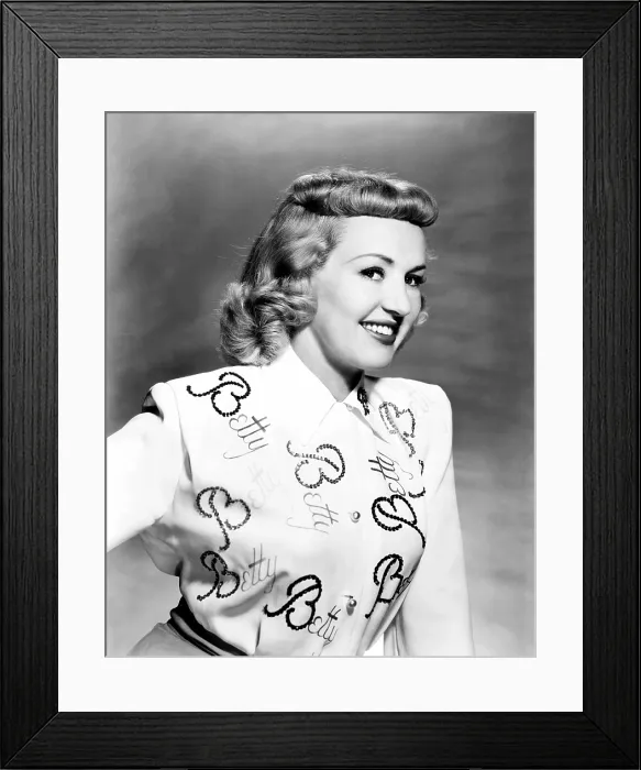Framed Print : Betty Grable, in a personalized blouse, 1949