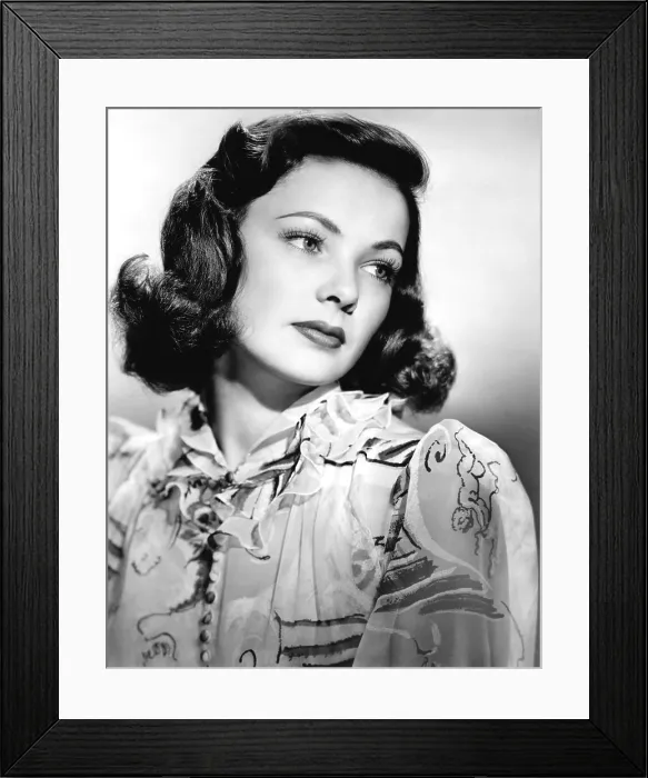 Framed Print : Gene Tierney, circa 1940s Framed Print : Gene Tierney, circa 1940s