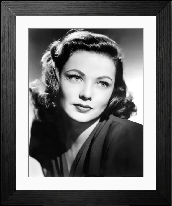 Framed Print : Gene Tierney, circa 1940s Framed Print : Gene Tierney, circa 1940s