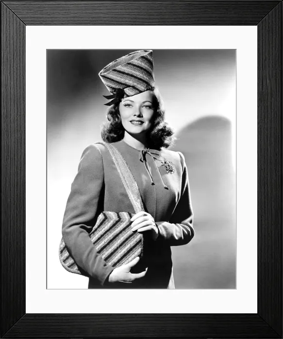 Framed Print : Gene Tierney, circa 1940s Framed Print : Gene Tierney, circa 1940s