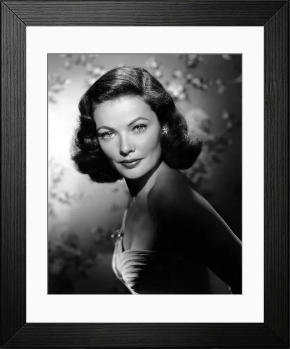 Framed Print : Gene Tierney, ca. 1950