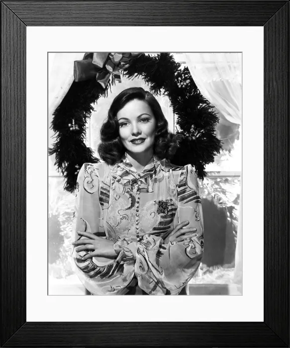 Framed Print : Gene Tierney, Christmas Star Promotion shot, mid-late 1940s. TM and Copyright (c) 20th Century-Fox Film Corp. All Rights Reserved Christmas Star Promotion shot, mid-late 1940s Framed Print : Gene Tierney, Christmas Star Promotion shot, mid-late 1940s. TM and Copyright (c) 20th Century-Fox Film Corp. All Rights Reserved Christmas Star Promotion shot, mid-late 1940s