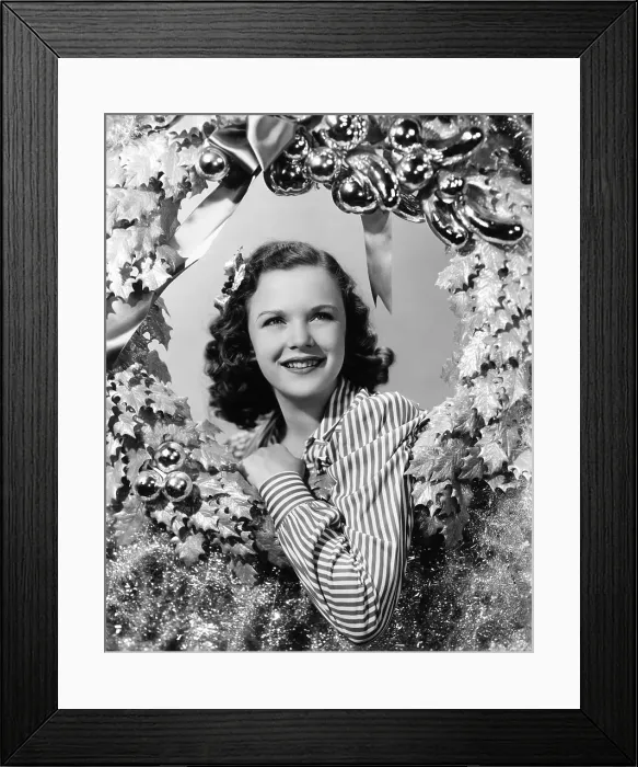 Framed Print : Gloria Jean at Christmas, Universal publicity, 1940