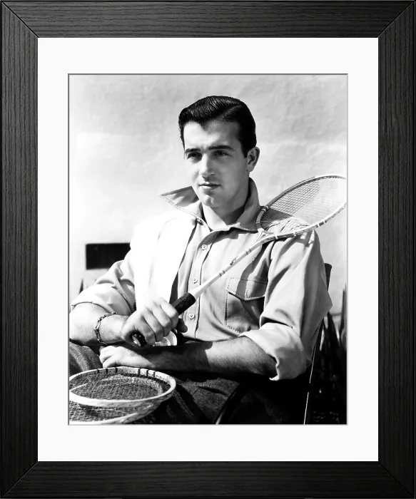 Framed Print : John Payne, on the badminton courts, summer 1939