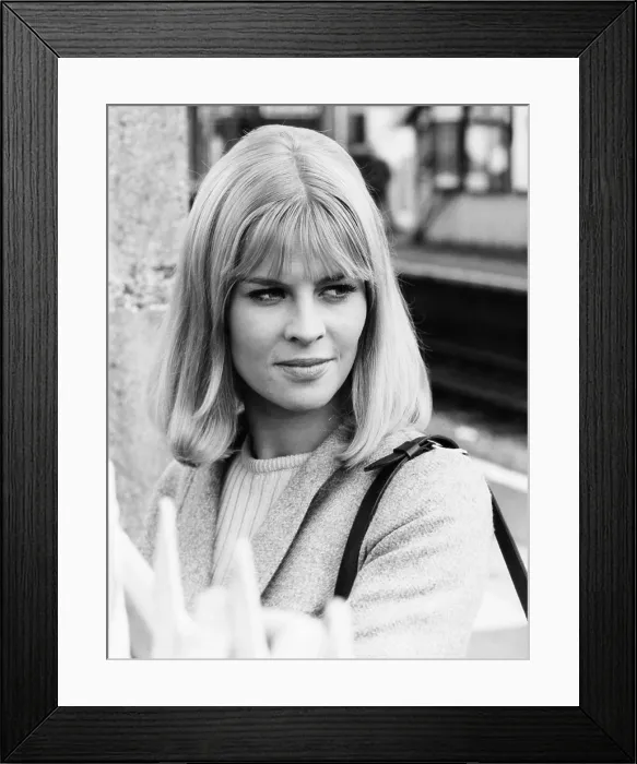 Framed Print : Julie Christie, at the time she was filming DARLING, 1965