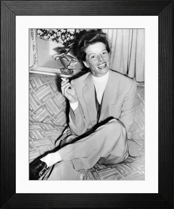 Framed Print : Katharine Hepburn in England in 1952