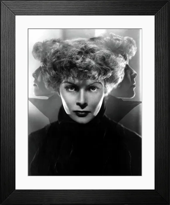 Framed Print : Katharine Hepburn in multiple exposure shot from the mid 1930s