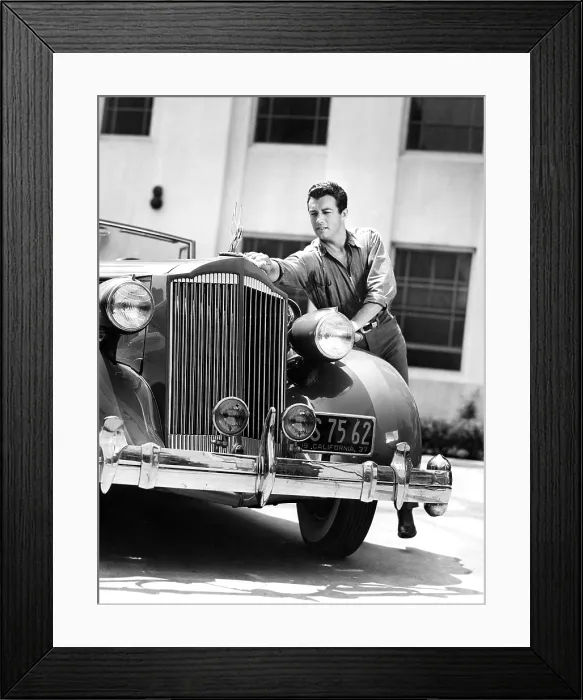 Framed Print : Robert Taylor and his Packard, 1930s Framed Print : Robert Taylor and his Packard, 1930s