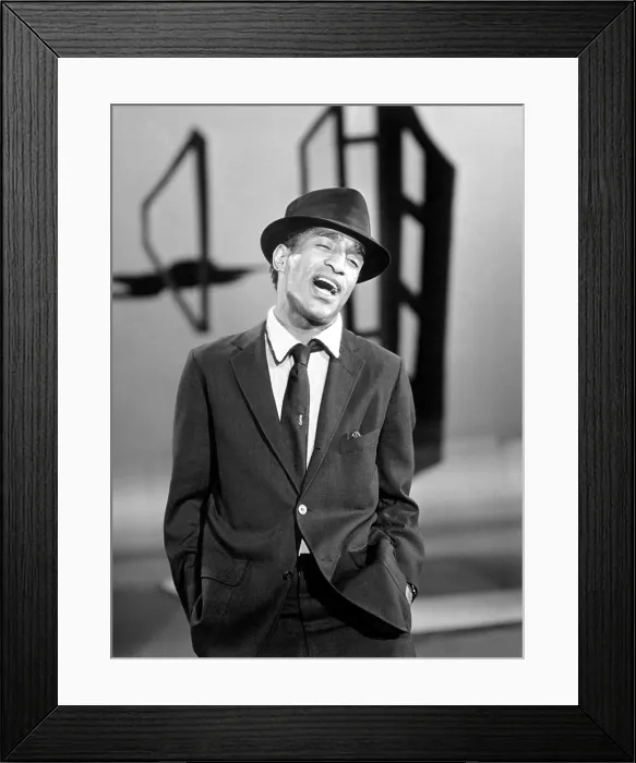 Framed Print : Sammy Davis Jr. singing in a television special, 1957 Framed Print : Sammy Davis Jr. singing in a television special, 1957