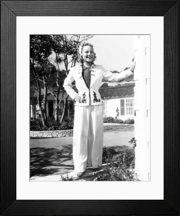 Framed Print : Sonja Henie, at home, ca. late 1930s Framed Print : Sonja Henie, at home, ca. late 1930s