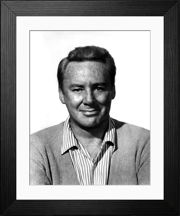 Framed Print : VAN JOHNSON, wearing a sweater and striped shirt