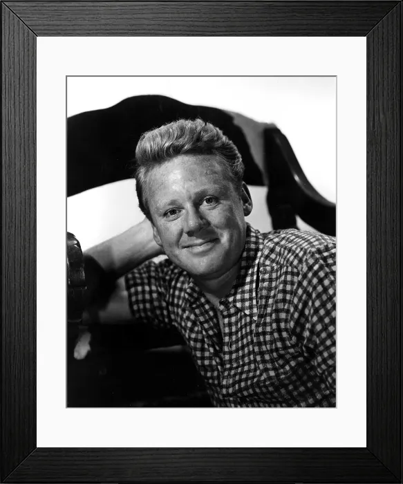 Framed Print : VAN JOHNSON wearing a checkered shirt