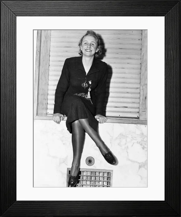 Framed Print : Vera Ralston, (aka Vera Hruba Ralston), in New York, where she is struggling with her Czechoslovakian passport and citizen issues, March 1939 Framed Print : Vera Ralston, (aka Vera Hruba Ralston), in New York, where she is struggling with her Czechoslovakian passport and citizen issues, March 1939