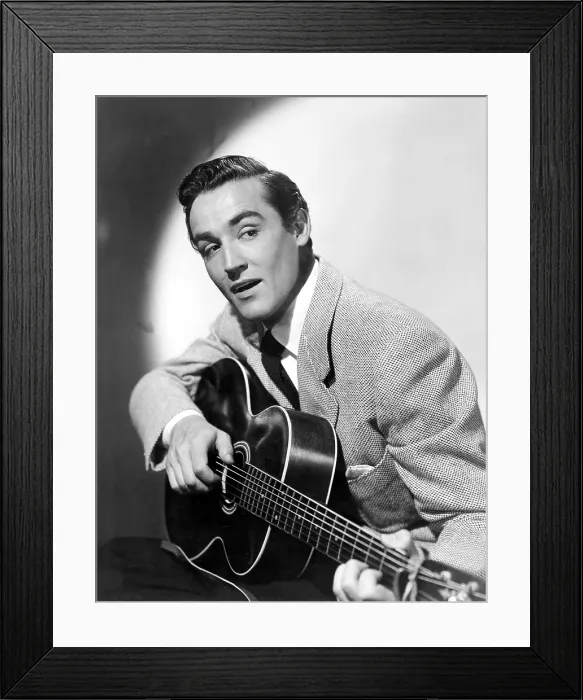 Framed Print : VITTORIO GASSMAN on the guitar, 1950s