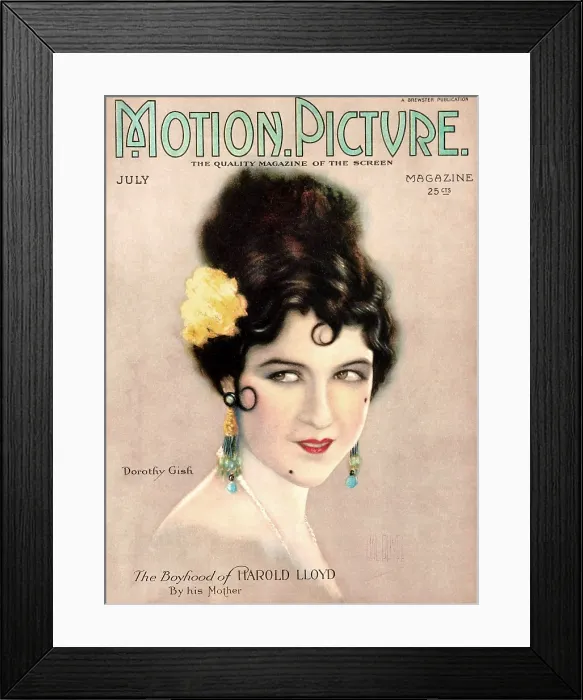 Framed Print : Dorothy Gish, on the cover of Motion Picture Magazine, July 1923 Framed Print : Dorothy Gish, on the cover of Motion Picture Magazine, July 1923