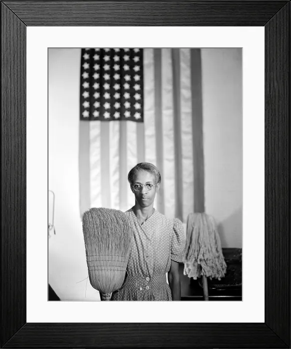 Framed Print : Washington D.C. Government charwoman, by Gordon Parks, August, 1942 Framed Print : Washington D.C. Government charwoman, by Gordon Parks, August, 1942