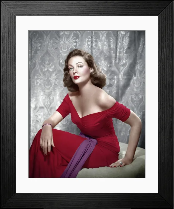 Framed Print : Gene Tierney, 1940s Framed Print : Gene Tierney, 1940s