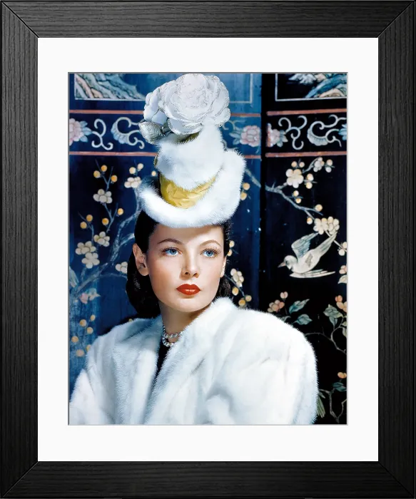 Framed Print : Gene Tierney, 1940s Framed Print : Gene Tierney, 1940s