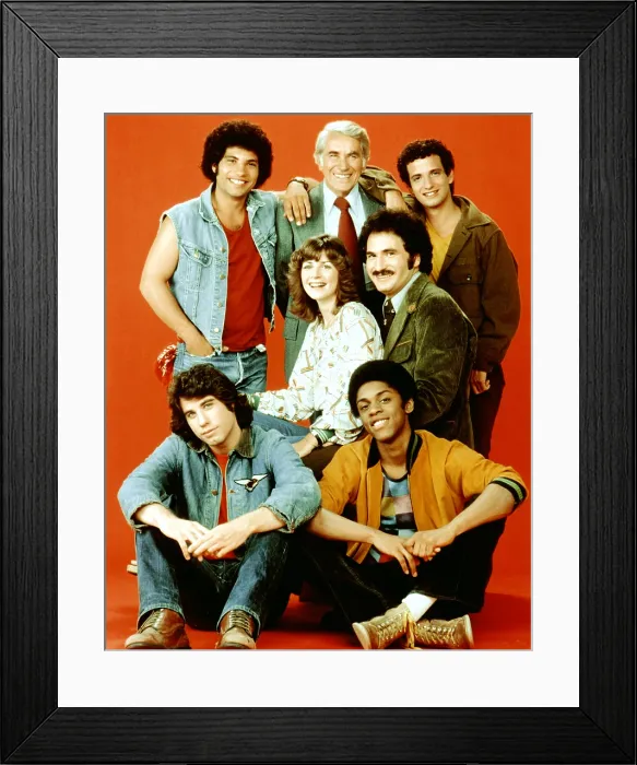 Framed Print : WELCOME BACK, KOTTER, (top): Robert Hegyes, John Sylvester White, Ron Palillo, (middle): Marcia Strassman, Gabe Kaplan, (bottom): John Travolta, Lawrence Hilton-Jacobs, 1975-1979 Framed Print : WELCOME BACK, KOTTER, (top): Robert Hegyes, John Sylvester White, Ron Palillo, (middle): Marcia Strassman, Gabe Kaplan, (bottom): John Travolta, Lawrence Hilton-Jacobs, 1975-1979