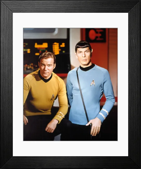Framed Print : STAR TREK, William Shatner, Leonard Nimoy, 1966-1969