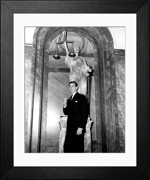 Framed Print : PUBLIC DEFENDER, Reed Hadley, 1950's