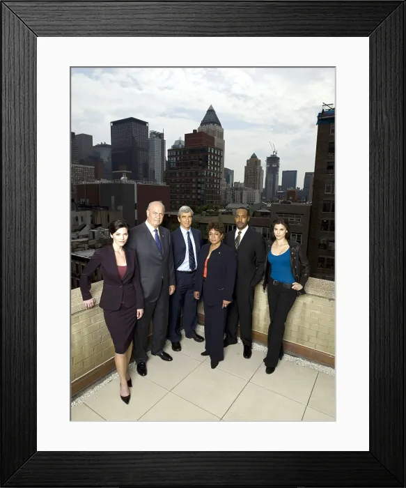 Framed Print : LAW AND ORDER, Alana De La Garza, Sam Waterston, Fred Dalton Thompson, S. Epatha Merkerson, Jesse L. Martin, Milena Govich, (Season 17), 1990-2010 Framed Print : LAW AND ORDER, Alana De La Garza, Sam Waterston, Fred Dalton Thompson, S. Epatha Merkerson, Jesse L. Martin, Milena Govich, (Season 17), 1990-2010