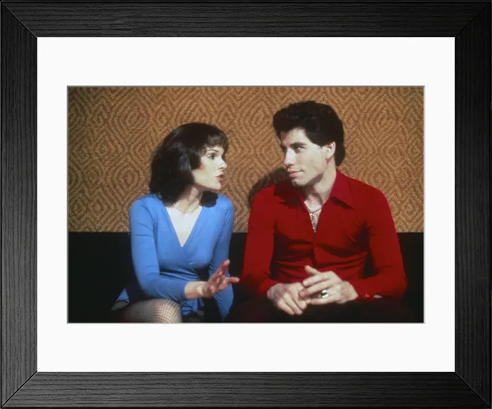 Framed Print : SATURDAY NIGHT FEVER, from left: Karen Lynn Gorney, John Travolta, 1977 Framed Print : SATURDAY NIGHT FEVER, from left: Karen Lynn Gorney, John Travolta, 1977