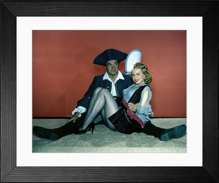 Framed Print : THE PRINCESS AND THE PIRATE, from left: Bob Hope, VIrginia Mayo, 1944 Framed Print : THE PRINCESS AND THE PIRATE, from left: Bob Hope, VIrginia Mayo, 1944