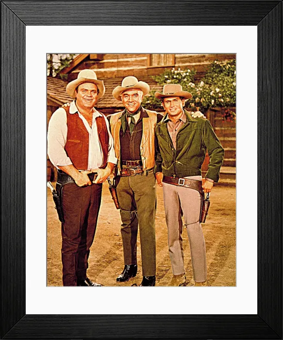 Framed Print : BONANZA, Dan Blocker, Lorne Greene, Michael Landon, 1959-1973