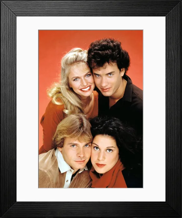 Framed Print : BOSOM BUDDIES, Donna Dixon, Tom Hanks, Wendie Jo Sperber, Peter Scolari, 1980-82 Framed Print : BOSOM BUDDIES, Donna Dixon, Tom Hanks, Wendie Jo Sperber, Peter Scolari, 1980-82