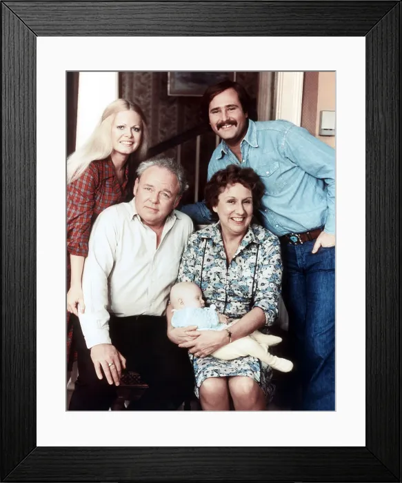 Framed Print : ALL IN THE FAMILY, Sally Struthers, Carroll O'Connor, Jean Stapleton, Rob Reiner, 1971-1983 Framed Print : ALL IN THE FAMILY, Sally Struthers, Carroll O'Connor, Jean Stapleton, Rob Reiner, 1971-1983