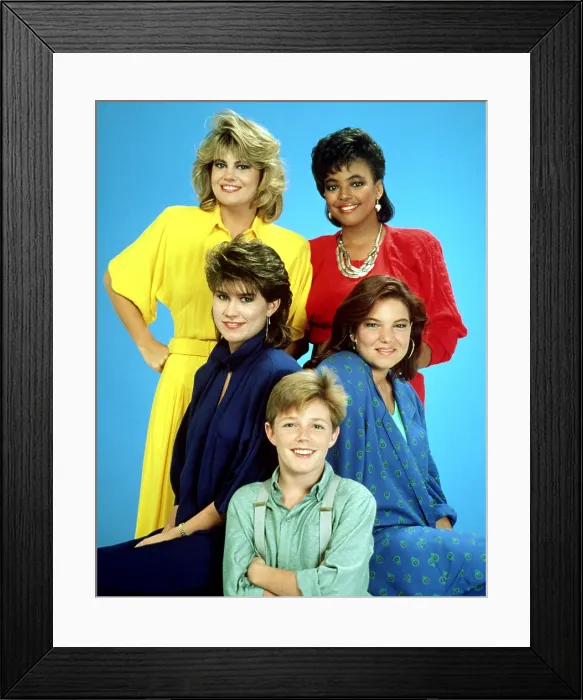 Framed Print : THE FACTS OF LIFE, (clockwise from top left): Lisa Whelchel, Kim Fields, Mindy Cohn, Mackenzie Astin, Nancy McKeon, (Season 7), 1979-1988 Framed Print : THE FACTS OF LIFE, (clockwise from top left): Lisa Whelchel, Kim Fields, Mindy Cohn, Mackenzie Astin, Nancy McKeon, (Season 7), 1979-1988
