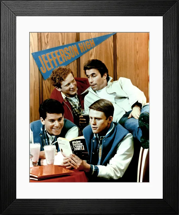 Framed Print : HAPPY DAYS, Anson Williams, Donny Most, Henry Winkler, Ron Howard, 1974-84
