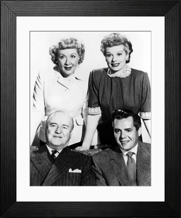 Framed Print : I LOVE LUCY, (top, l to r): Vivian Vance, Lucille Ball, (bottom): William Frawley, Desi Arnaz, 1951-57