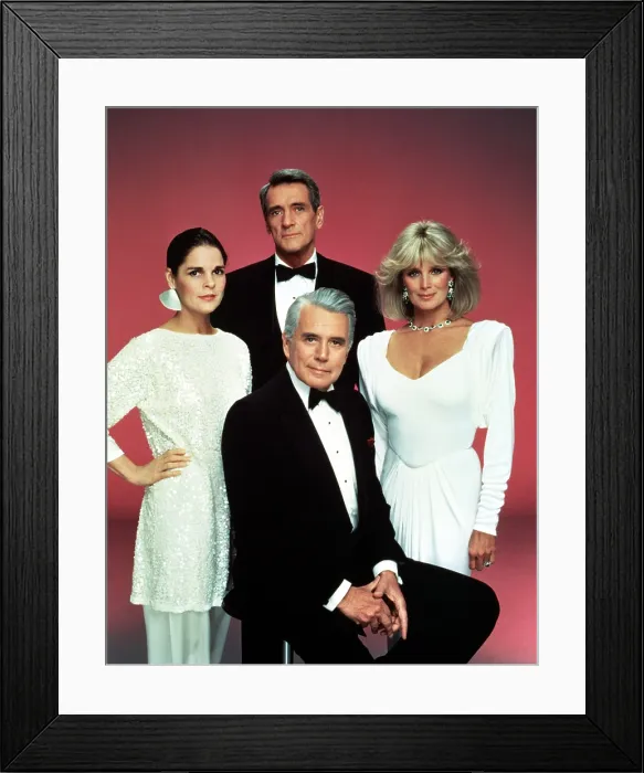 Framed Print : DYNASTY, Ali MacGraw, Rock Hudson, John Forsythe, Linda Evans, 1981-1989