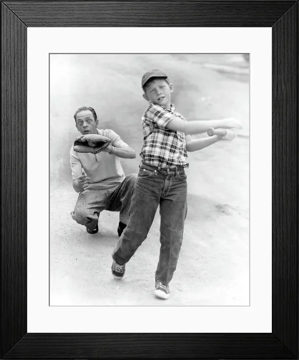 Framed Print : ANDY GRIFFITH SHOW, Don Knotts, Ron Howard, Season 5 episode, January, 1965
