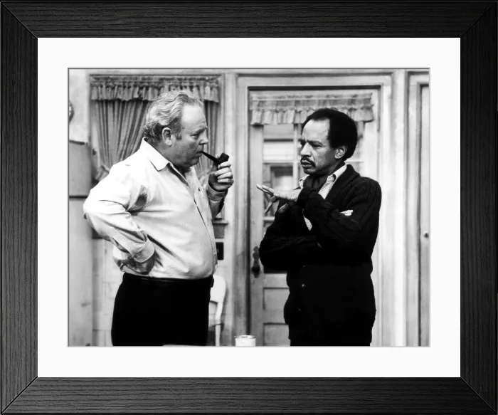 Framed Print : ALL IN THE FAMILY, from left: Carroll O'Connor, Sherman Hemsley, 1971-79 Framed Print : ALL IN THE FAMILY, from left: Carroll O'Connor, Sherman Hemsley, 1971-79