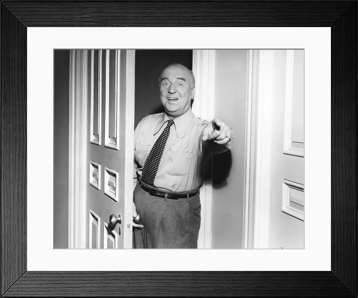 Framed Print : I LOVE LUCY, William Frawley on-set, 1951-57