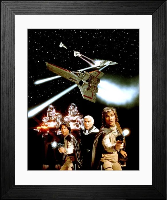 Framed Print : BATTLESTAR GALACTICA, Richard Hatch, Lorne Greene, Dirk Benedict, 1978-1979 Framed Print : BATTLESTAR GALACTICA, Richard Hatch, Lorne Greene, Dirk Benedict, 1978-1979