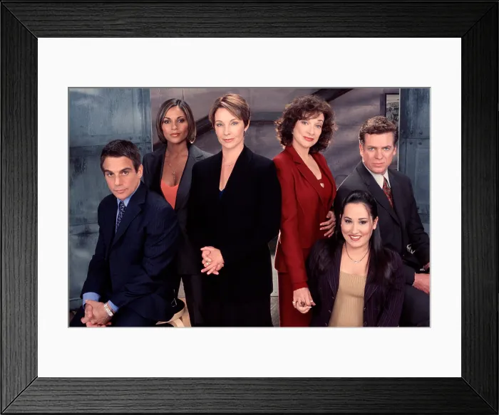 Framed Print : FAMILY LAW, Tony Danza, Salli Richardson, Kathleen Quinlan, Dixie Carter, Meredith Eaton, Christopher McDonald, 1999-2002 Framed Print : FAMILY LAW, Tony Danza, Salli Richardson, Kathleen Quinlan, Dixie Carter, Meredith Eaton, Christopher McDonald, 1999-2002