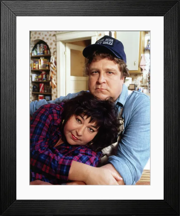 Framed Print : ROSEANNE, from left: Roseanne Barr, John Goodman, (Season 1, 1988-89), 1988-97