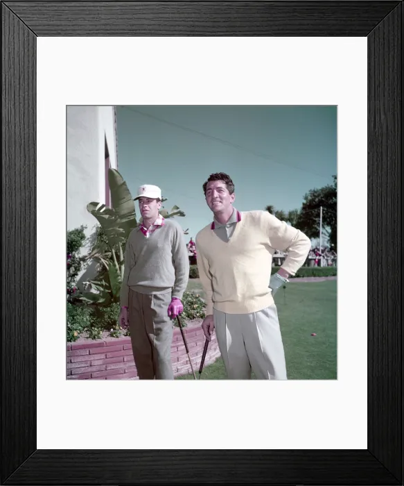 Framed Print : From left: Jerry Lewis, Dean Martin during a California P.G.A Framed Print : From left: Jerry Lewis, Dean Martin during a California P.G.A