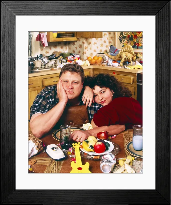 Framed Print : ROSEANNE, from left: John Goodman, Roseanne Barr, 1990s, (1988-2018) Framed Print : ROSEANNE, from left: John Goodman, Roseanne Barr, 1990s, (1988-2018)