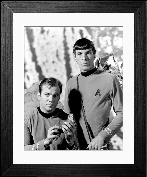 Framed Print : STAR TREK, William Shatner, Leonard Nimoy, 1966-69