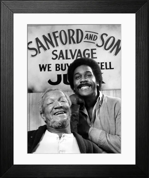 Framed Print : SANFORD AND SON, from left: Redd Foxx, Demond Wilson, 1972-77